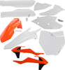 Acerbis Complete Plastic Fender Body Kit OE Orange/White/Black